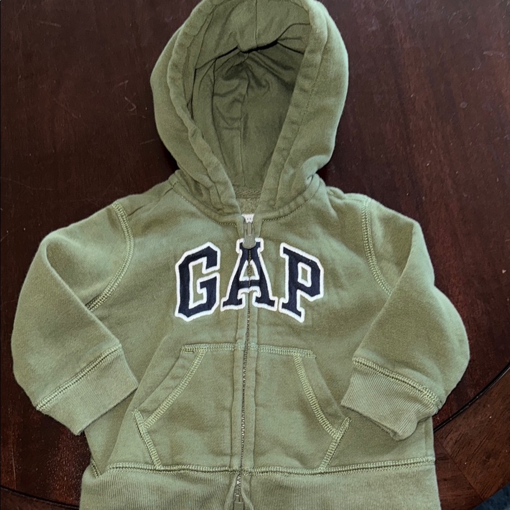 GAP Kids Olive Green Zip-Up Hoodie